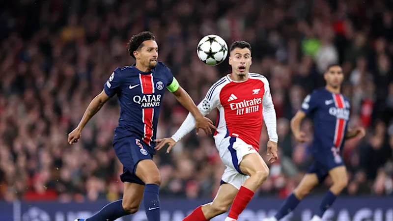 Hàng công Arsenal thiếu sắc bén trước khung thành PSG Hàng công Arsenal thiếu sắc bén trước khung thành PSG
